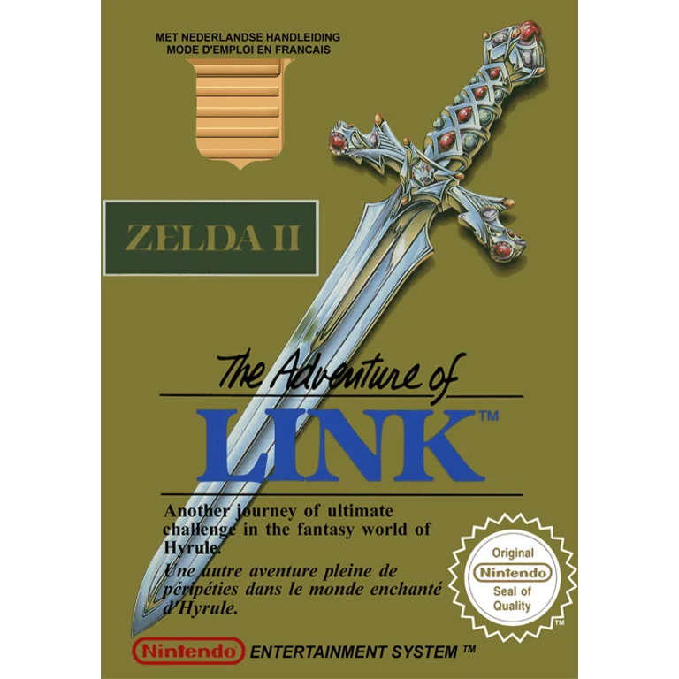 Jaquette de Zelda II The Adventure of Link sur Nes