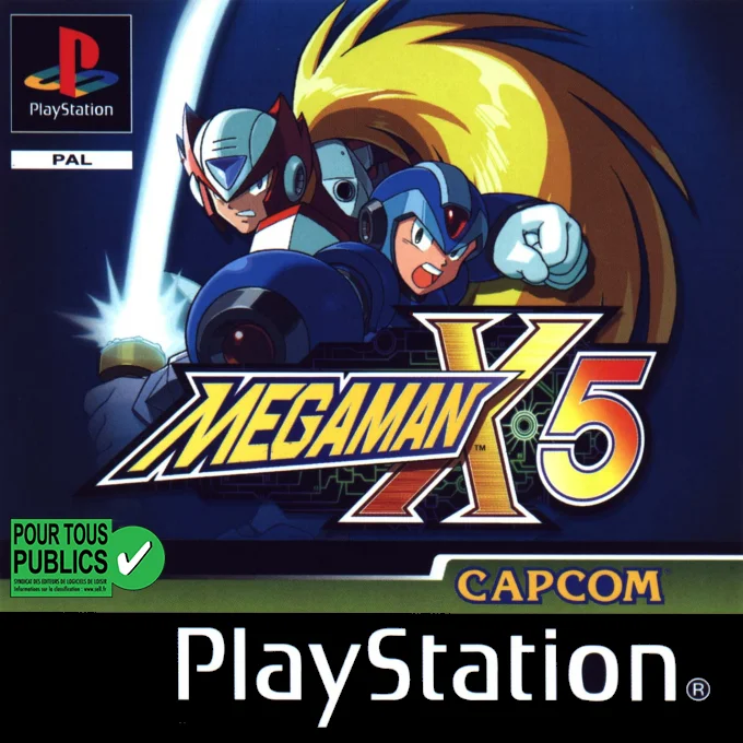 Jaquette de Mega Man X5 sur Playstation