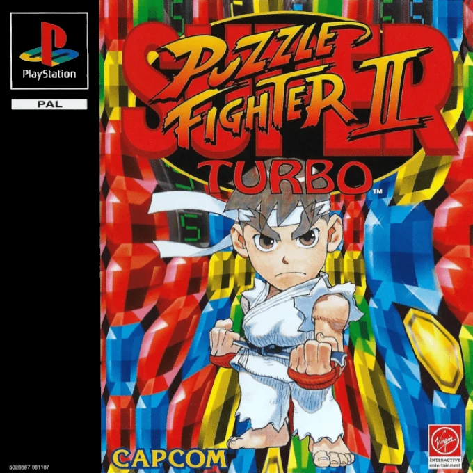 Jaquette de Super Puzzle Fighter II Turbo sur Playstation