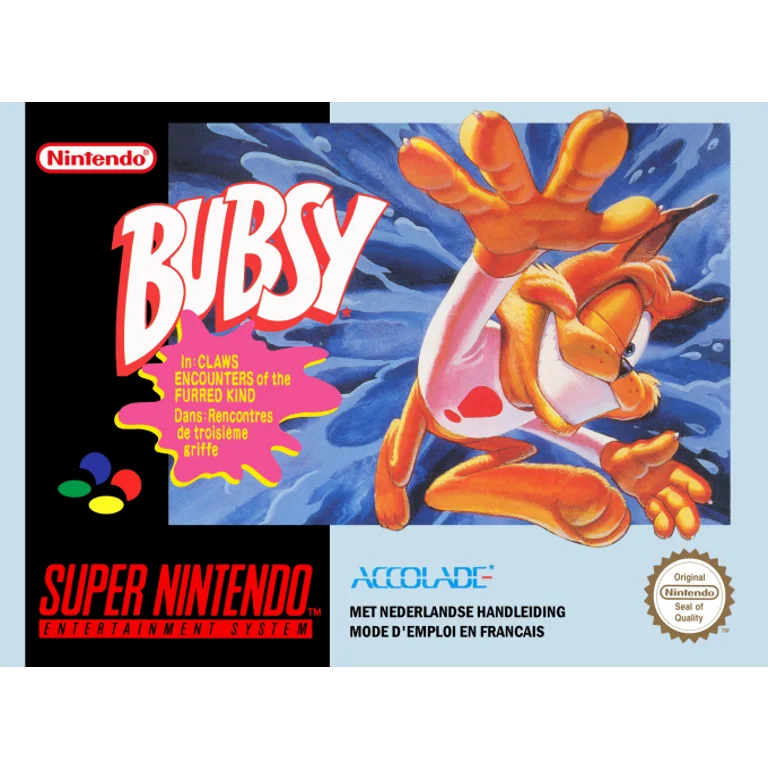 Jaquette de Bubsy in Claws Encounters of the Furred Kind sur Snes