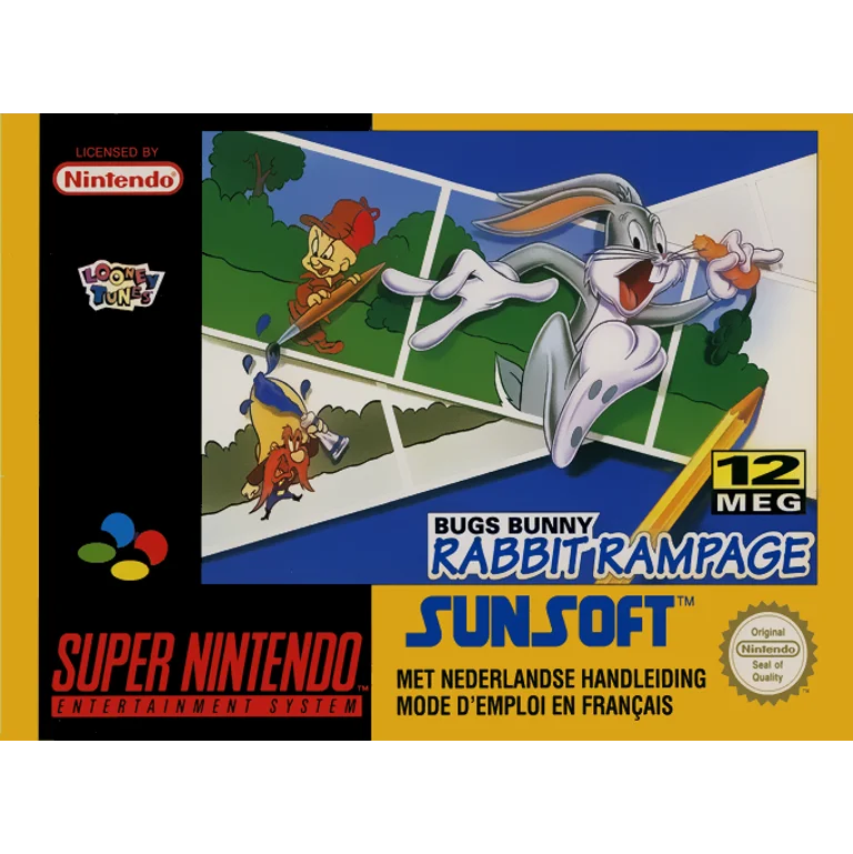 Jaquette de Bugs Bunny Rabbit Rampage 1 sur Snes