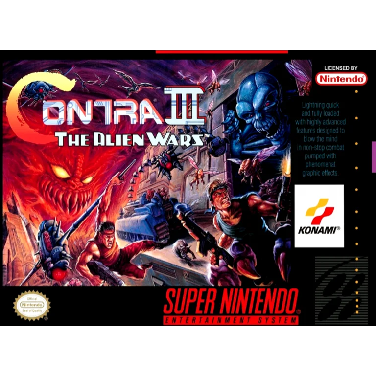Jaquette de Contra III The Alien Wars 2 sur Snes