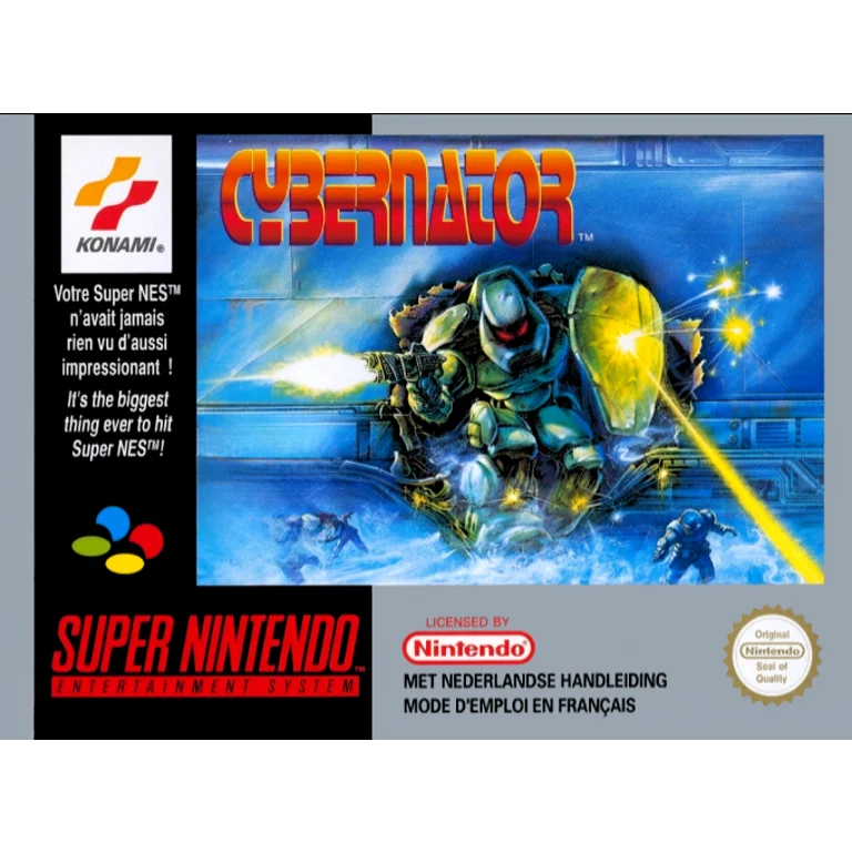 Jaquette de Cybernator sur Snes