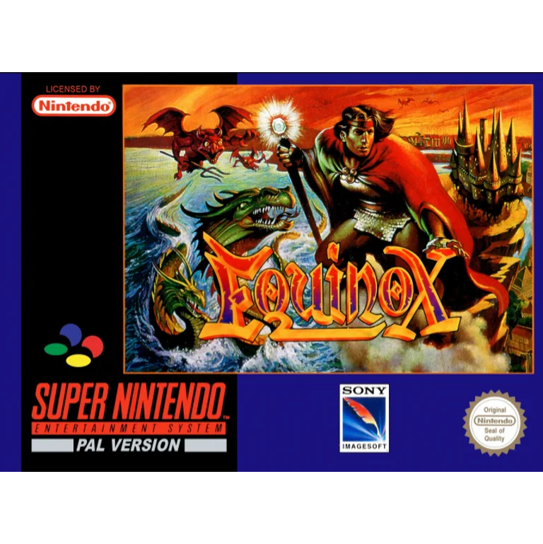 Jaquette de Equinox sur Snes