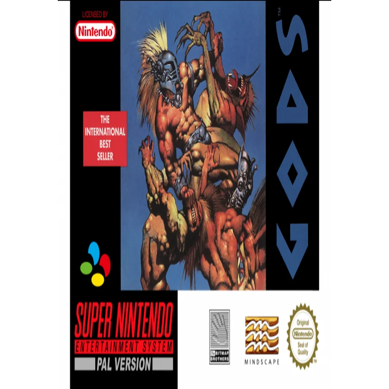 Jaquette de Gods sur Snes