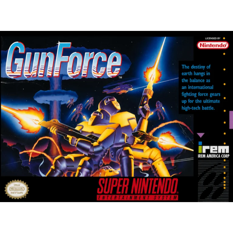 Jaquette de GunForce 1 sur Snes