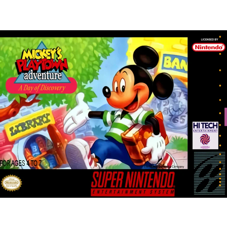 Jaquette de Mickeys Playtown Adventure A Day of Discovery sur Snes