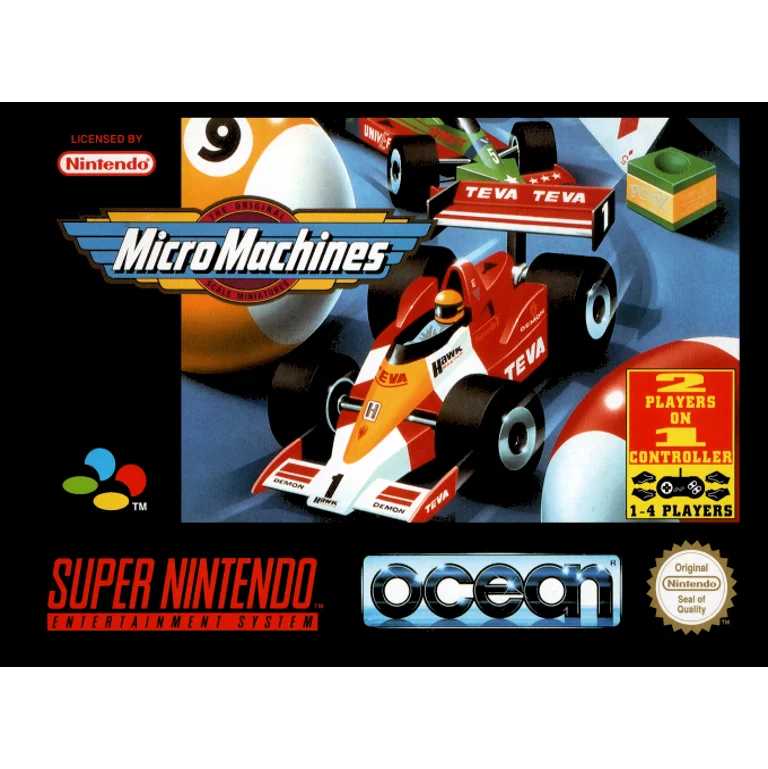 Jaquette de Micro Machines 1 sur Snes