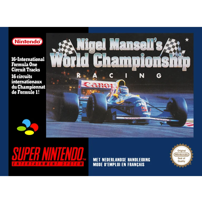 Jaquette de Nigel Mansells World Championship Racing sur Snes