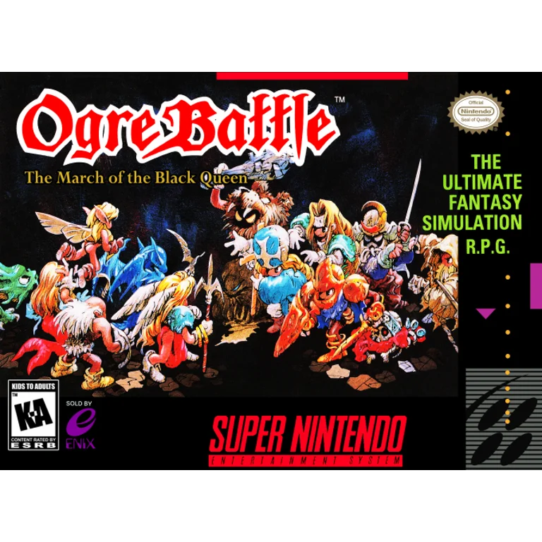 Jaquette de Ogre Battle The March of the Black Queen 1 sur Snes
