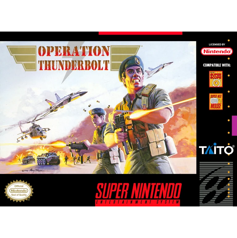 Jaquette de Operation Thunderbolt sur Snes
