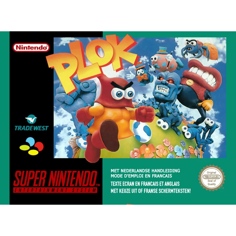 Jaquette de Plok sur Snes