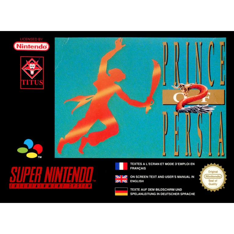 Jaquette de Prince of Persia 2 sur Snes