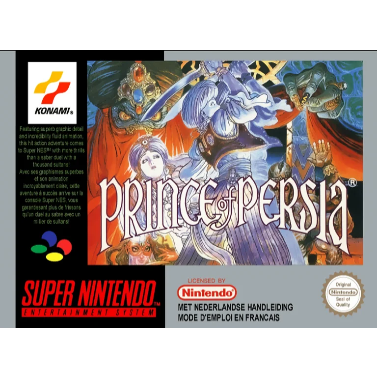 Jaquette de Prince of Persia sur Snes