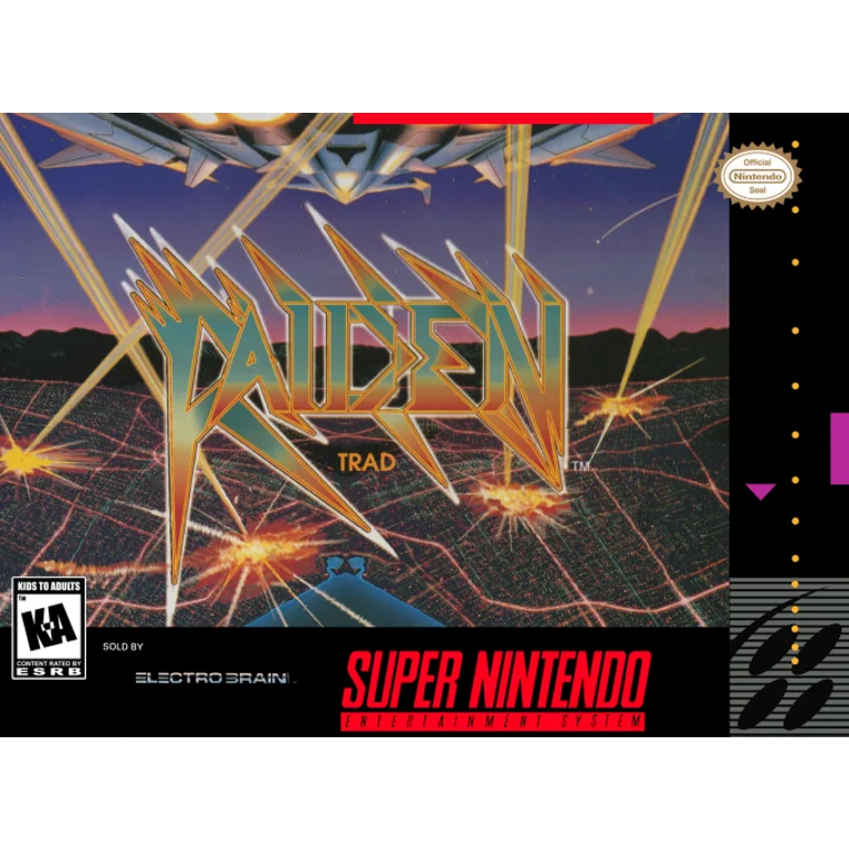 Jaquette de Raiden Trad 1 sur Snes