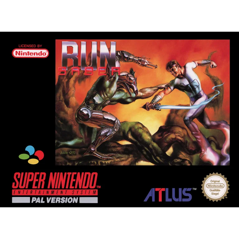 Jaquette de Run Saber sur Snes
