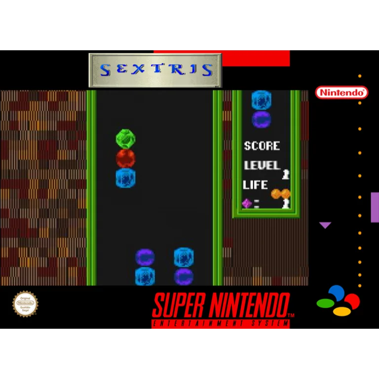 Jaquette de Sextris sur Snes