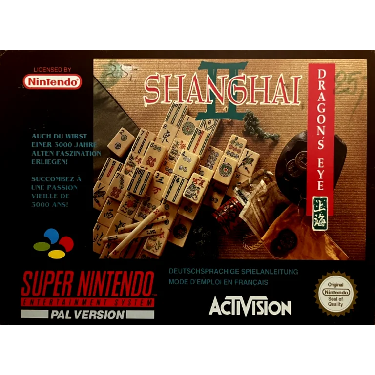 Jaquette de Shanghai II Dragons Eye sur Snes