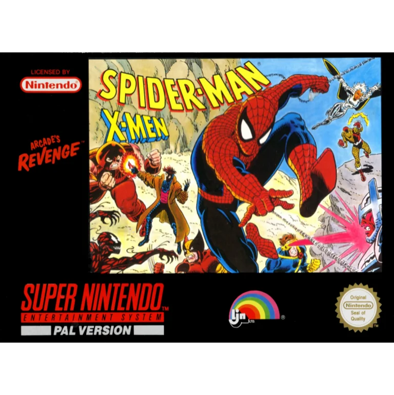 Jaquette de Spider Man X Men Arcades Revenge sur Snes