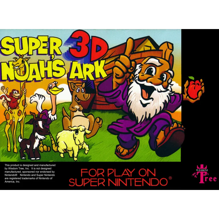 Jaquette de Super 3D Noahs Ark sur Snes