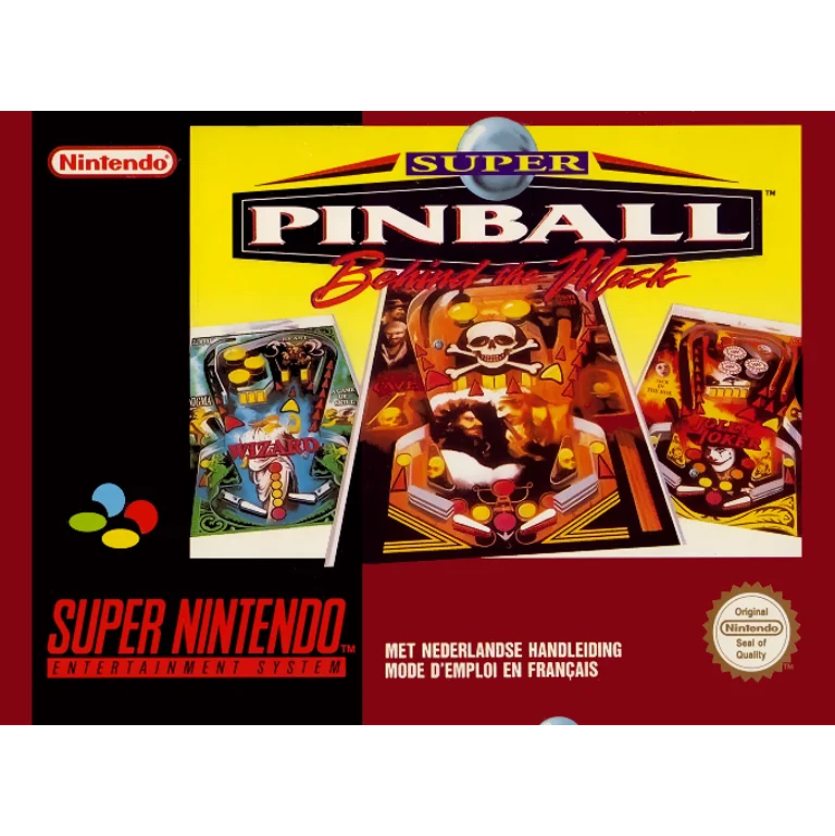 Jaquette de Super Pinball Behind the Mask sur Snes