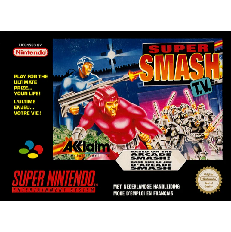 Jaquette de Super Smash T.V sur Snes