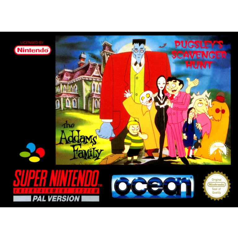 Jaquette de The Addams Family Pugsleys Scavenger Hunt sur Snes
