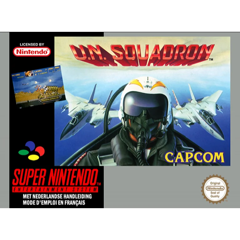 Jaquette de U.N. Squadron sur Snes