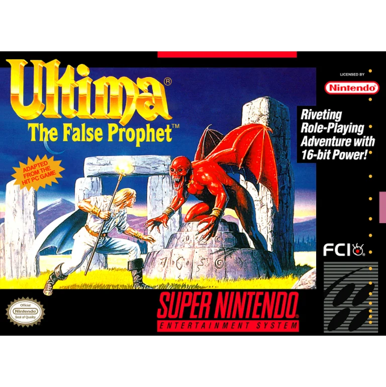 Jaquette de Ultima The False Prophet 2 sur Snes