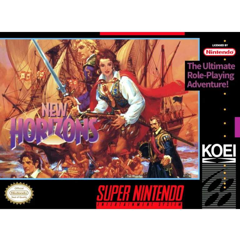 Jaquette de Uncharted Waters 2 New Horizons 2 sur Snes