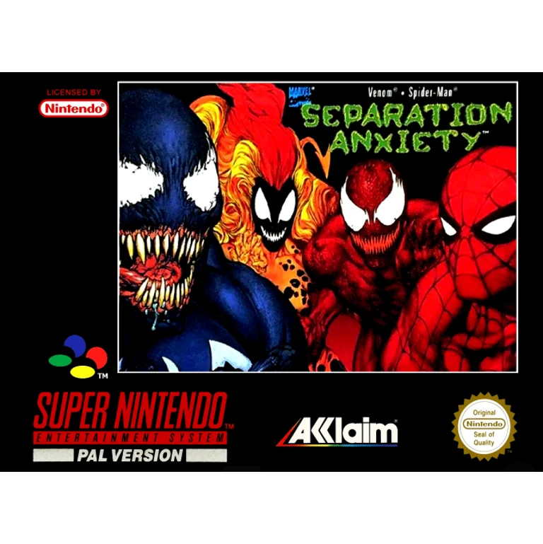 Jaquette de Venom Spider Man Separation Anxiety sur Snes