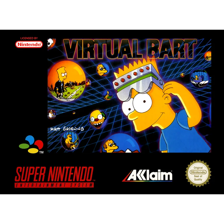 Jaquette de Virtual Bart sur Snes