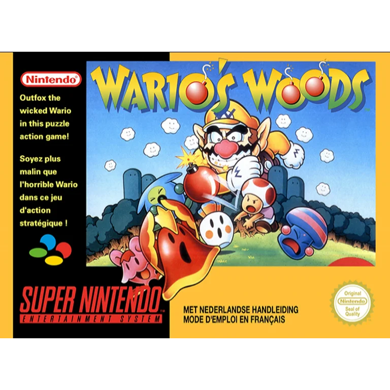 Jaquette de Warios Woods sur Snes