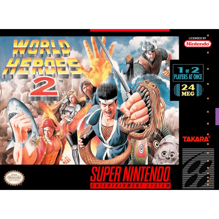Jaquette de World Heroes 2 1 sur Snes
