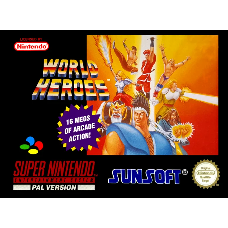 Jaquette de World Heroes sur Snes