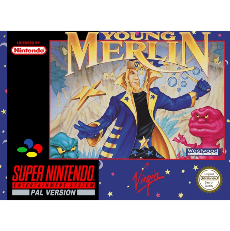 Jaquette de Young Merlin sur Snes