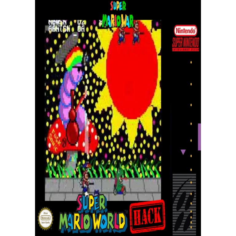 Jaquette de Super Mario War Hol Pirate Cart sur Snes Super Mario World Hacks
