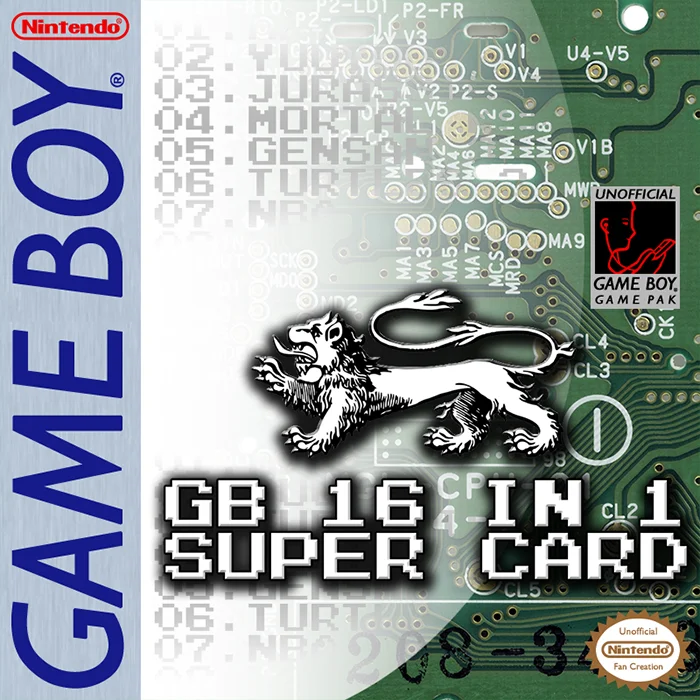 Jaquette de 16 in 1 Super Card sur Game Boy