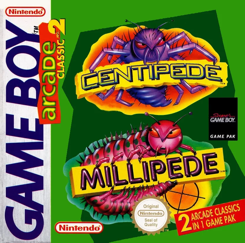 Jaquette de Arcade Classic No. 2 Centipede Millipede sur Game Boy