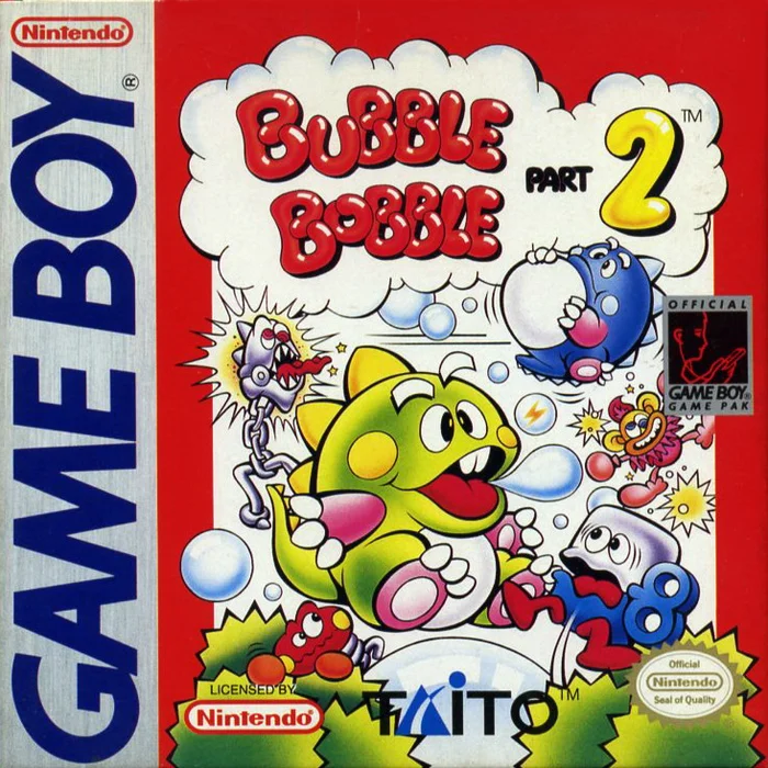 Jaquette de Bubble Bobble Part 2 sur Game Boy