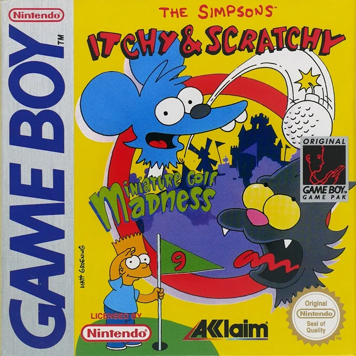 Jaquette de Itchy Scratchy in Miniature Golf Madness sur Game Boy