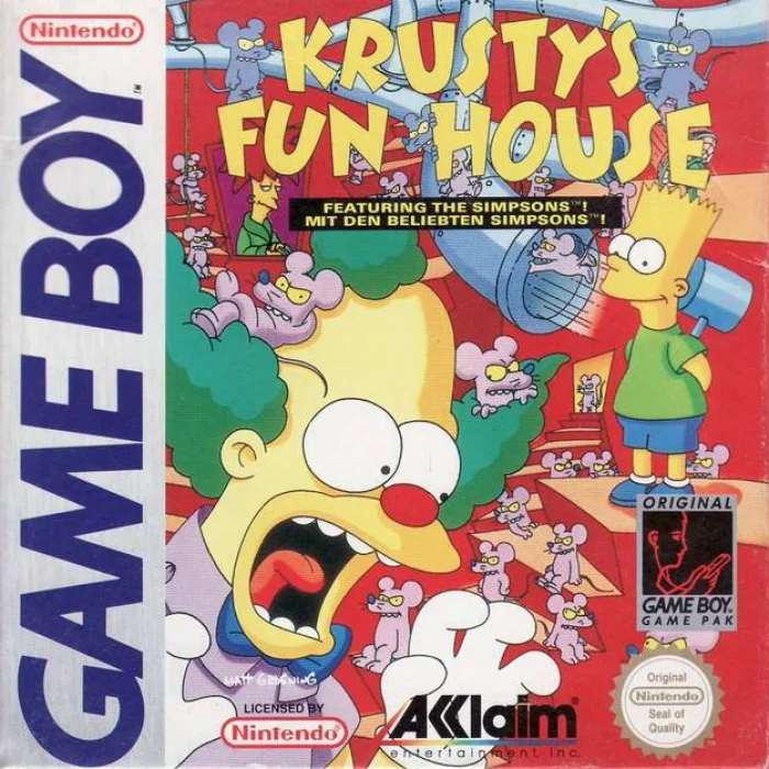 Jaquette de Krustys Fun House sur Game Boy