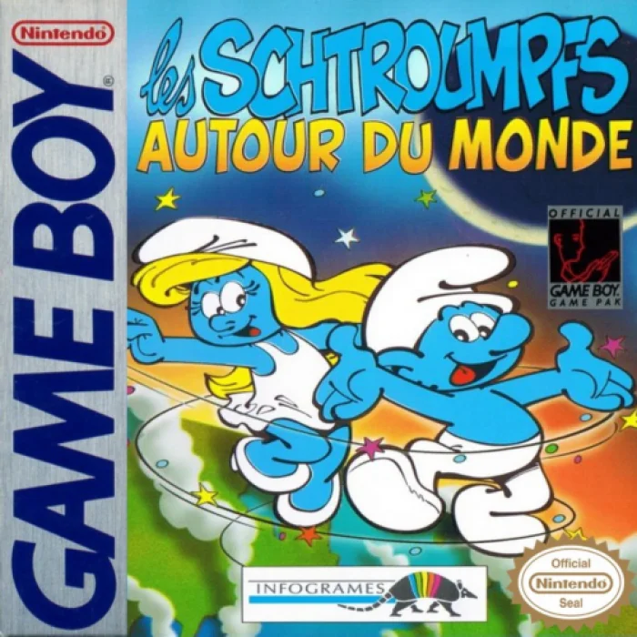 Jaquette de Les Schtroumpfs Autour du Monde sur Game Boy