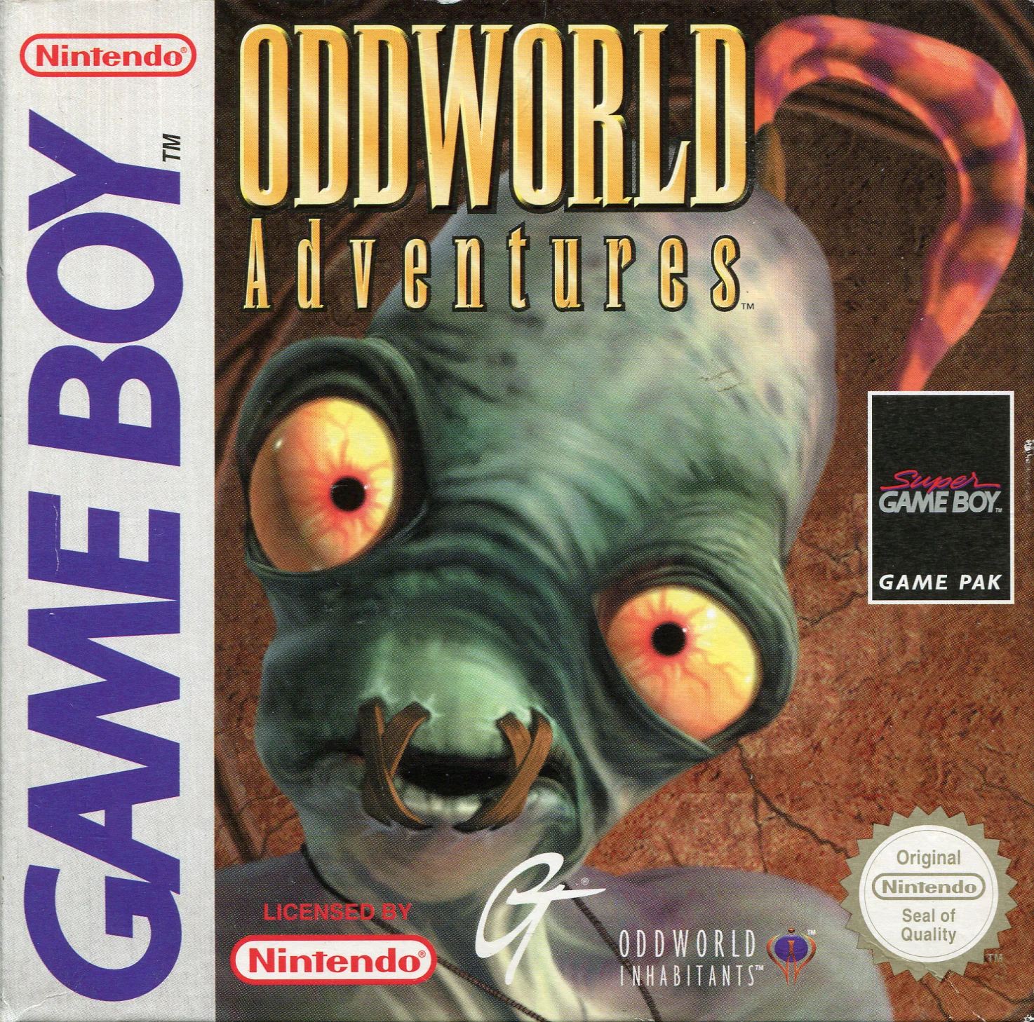 Jaquette de Oddworld Adventures sur Game Boy