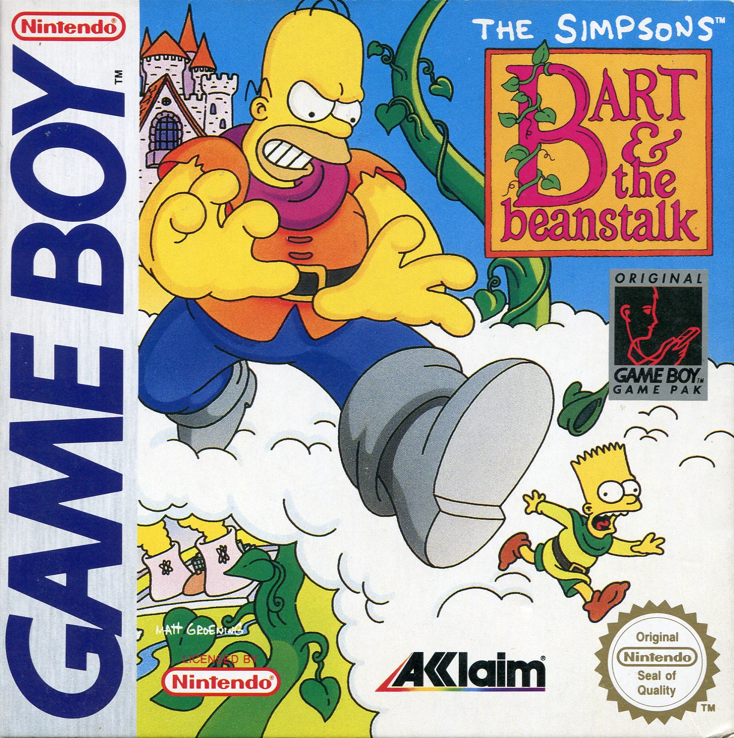 Jaquette de Simpsons The Bart the Beanstalk sur Game Boy