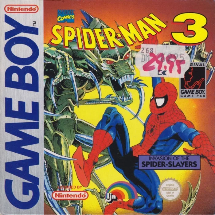 Jaquette de Spider Man 3 Invasion of the Spider Slayers sur Game Boy