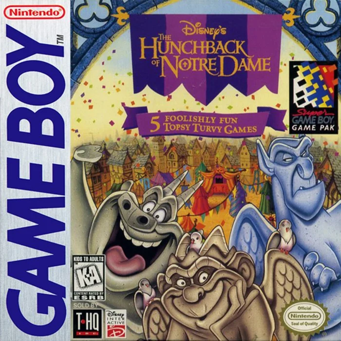 Jaquette de The Hunchback of Notre Dame 5 Foolishly Fun Tops sur Game Boy