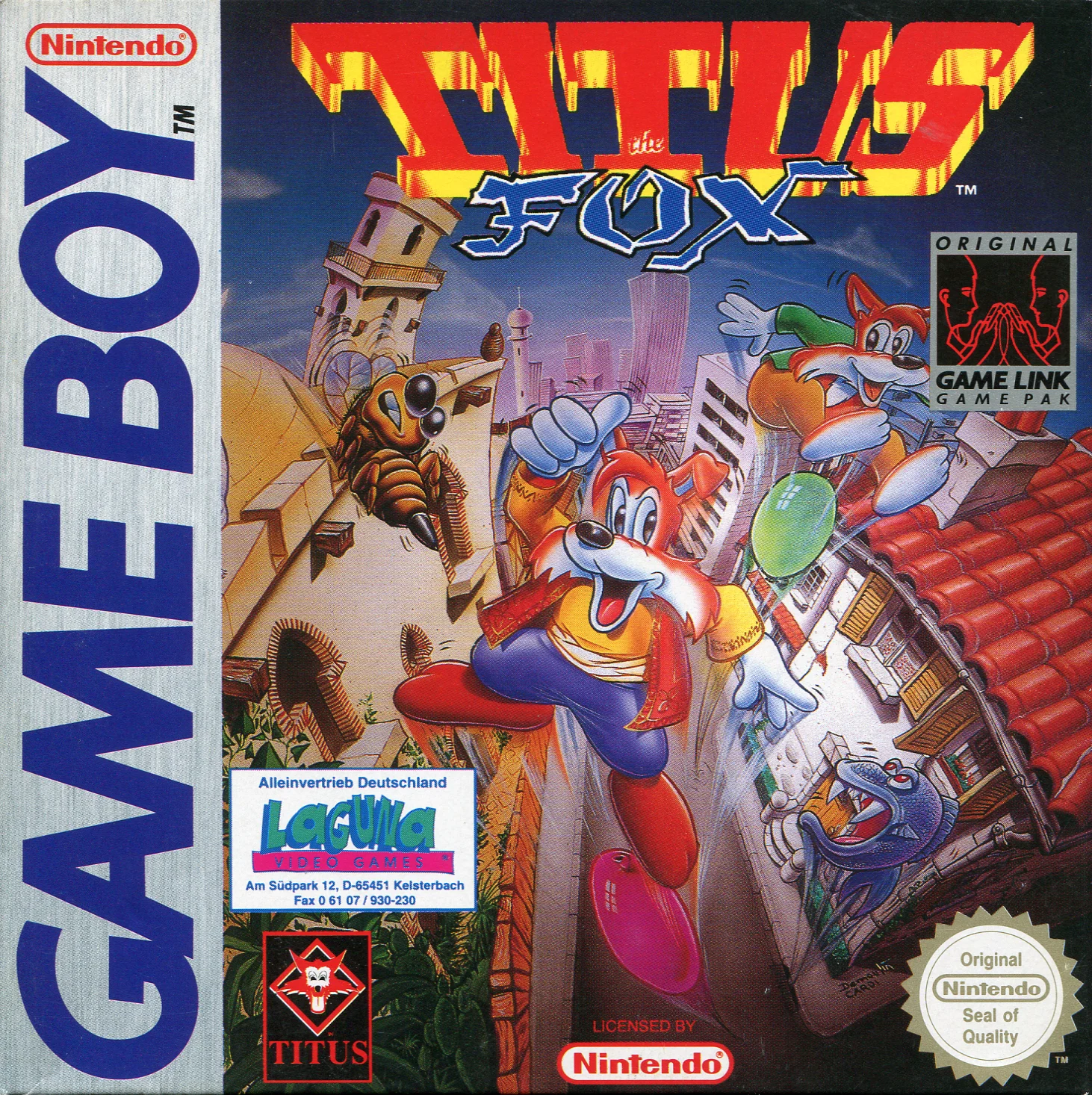 Jaquette de Titus the Fox To Marrakech and Back sur Game Boy